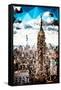 Low Poly New York Art - Empire State Building and 1 WTC-Philippe Hugonnard-Framed Stretched Canvas