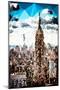 Low Poly New York Art - Empire State Building and 1 WTC-Philippe Hugonnard-Mounted Art Print