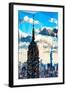 Low Poly New York Art - Empire State Building and Skyline-Philippe Hugonnard-Framed Art Print