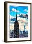 Low Poly New York Art - Empire State Building and Skyline-Philippe Hugonnard-Framed Art Print