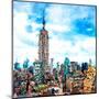 Low Poly New York Art - Empire State Building II-Philippe Hugonnard-Mounted Art Print