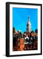 Low Poly New York Art - Empire State Building IV-Philippe Hugonnard-Framed Art Print