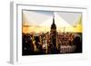 Low Poly New York Art - Empire State Building Sunset-Philippe Hugonnard-Framed Art Print