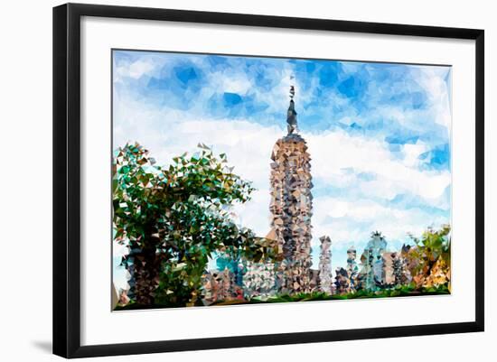 Low Poly New York Art - Empire State Building-Philippe Hugonnard-Framed Art Print