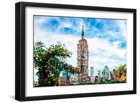 Low Poly New York Art - Empire State Building-Philippe Hugonnard-Framed Art Print