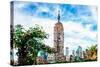 Low Poly New York Art - Empire State Building-Philippe Hugonnard-Stretched Canvas