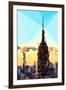 Low Poly New York Art - Empire Sunset-Philippe Hugonnard-Framed Art Print