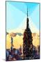 Low Poly New York Art - Empire Sunset-Philippe Hugonnard-Mounted Art Print