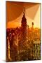 Low Poly New York Art - Empire Sunset-Philippe Hugonnard-Mounted Art Print