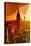 Low Poly New York Art - Empire Sunset-Philippe Hugonnard-Stretched Canvas