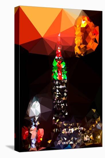 Low Poly New York Art - Empire Traffic Light-Philippe Hugonnard-Stretched Canvas