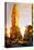 Low Poly New York Art - Flatiron Building at Sunset-Philippe Hugonnard-Stretched Canvas