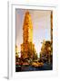 Low Poly New York Art - Flatiron Building at Sunset-Philippe Hugonnard-Framed Art Print