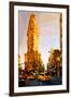 Low Poly New York Art - Flatiron Building at Sunset-Philippe Hugonnard-Framed Art Print