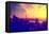 Low Poly New York Art - Golden Sunset-Philippe Hugonnard-Framed Stretched Canvas