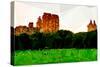 Low Poly New York Art - Green Central Park-Philippe Hugonnard-Stretched Canvas