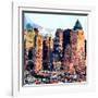 Low Poly New York Art - Green Manhattan-Philippe Hugonnard-Framed Art Print