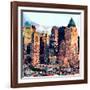 Low Poly New York Art - Green Manhattan-Philippe Hugonnard-Framed Art Print