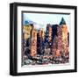 Low Poly New York Art - Green Manhattan-Philippe Hugonnard-Framed Art Print