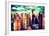 Low Poly New York Art - Green Manhattan-Philippe Hugonnard-Framed Art Print