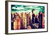 Low Poly New York Art - Green Manhattan-Philippe Hugonnard-Framed Art Print