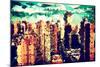 Low Poly New York Art - Green Manhattan-Philippe Hugonnard-Mounted Art Print