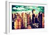 Low Poly New York Art - Green Manhattan-Philippe Hugonnard-Framed Art Print