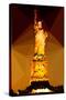 Low Poly New York Art - Liberty Lady-Philippe Hugonnard-Stretched Canvas