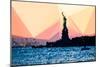 Low Poly New York Art - Liberty-Philippe Hugonnard-Mounted Art Print