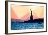 Low Poly New York Art - Liberty-Philippe Hugonnard-Framed Art Print