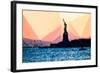 Low Poly New York Art - Liberty-Philippe Hugonnard-Framed Art Print