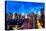 Low Poly New York Art - Manhattan at Dusk-Philippe Hugonnard-Stretched Canvas