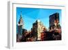 Low Poly New York Art - Manhattan Buildings II-Philippe Hugonnard-Framed Premium Giclee Print