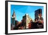 Low Poly New York Art - Manhattan Buildings II-Philippe Hugonnard-Framed Art Print