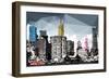 Low Poly New York Art - Manhattan Buildings II-Philippe Hugonnard-Framed Art Print