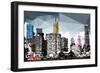 Low Poly New York Art - Manhattan Buildings II-Philippe Hugonnard-Framed Art Print