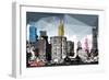 Low Poly New York Art - Manhattan Buildings II-Philippe Hugonnard-Framed Art Print