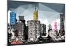 Low Poly New York Art - Manhattan Buildings II-Philippe Hugonnard-Mounted Art Print