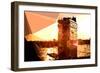 Low Poly New York Art - Manhattan by Night-Philippe Hugonnard-Framed Art Print