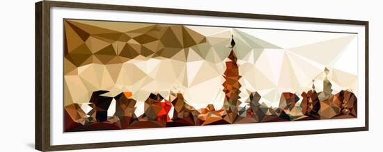 Low Poly New York Art - Manhattan Cityscape II-Philippe Hugonnard-Framed Premium Giclee Print