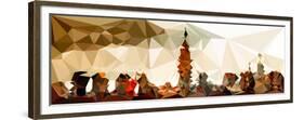 Low Poly New York Art - Manhattan Cityscape II-Philippe Hugonnard-Framed Premium Giclee Print