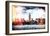 Low Poly New York Art - Manhattan Cityscape-Philippe Hugonnard-Framed Art Print