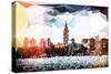 Low Poly New York Art - Manhattan Cityscape-Philippe Hugonnard-Stretched Canvas