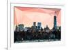 Low Poly New York Art - Manhattan Coral-Philippe Hugonnard-Framed Art Print