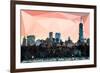 Low Poly New York Art - Manhattan Coral-Philippe Hugonnard-Framed Art Print