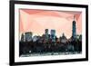 Low Poly New York Art - Manhattan Coral-Philippe Hugonnard-Framed Art Print