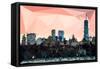 Low Poly New York Art - Manhattan Coral-Philippe Hugonnard-Framed Stretched Canvas