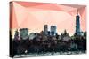 Low Poly New York Art - Manhattan Coral-Philippe Hugonnard-Stretched Canvas