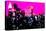 Low Poly New York Art - Manhattan Deep Pink Night-Philippe Hugonnard-Stretched Canvas