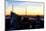 Low Poly New York Art - Manhattan Downtown Sunset-Philippe Hugonnard-Mounted Art Print